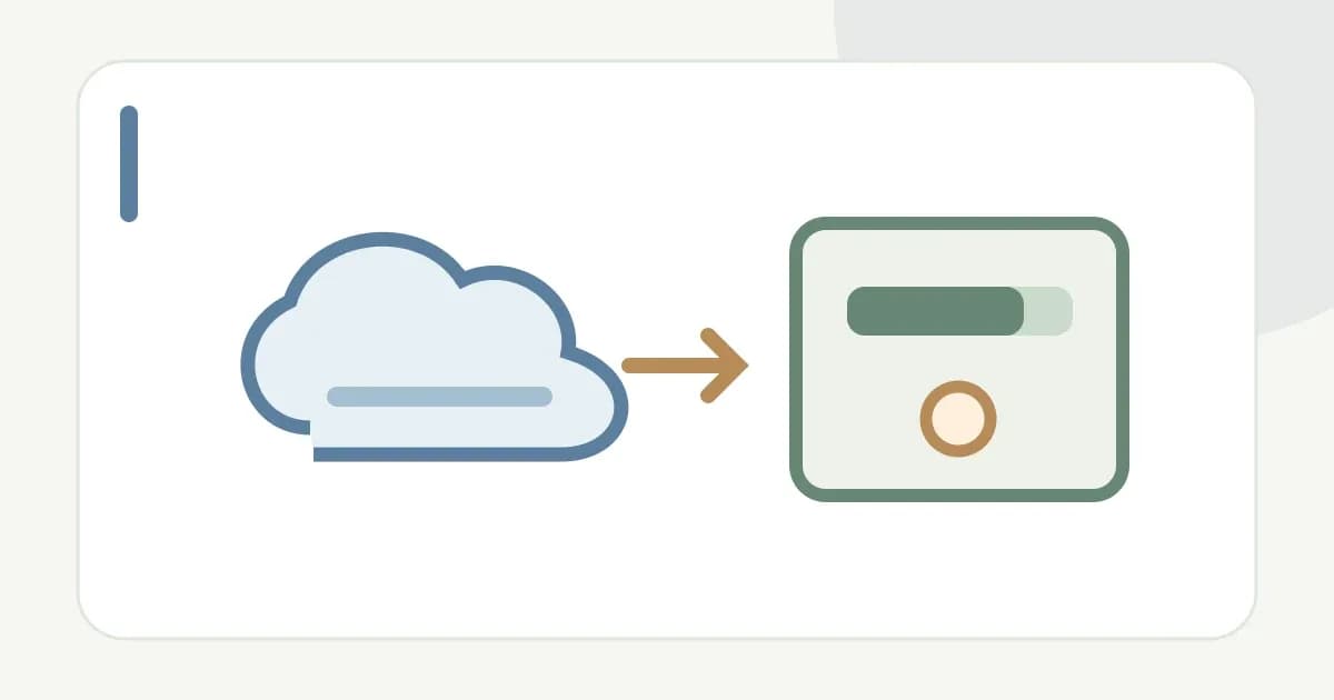 OneDrive 클라우드 용량, PC 저장 공간, 동기화 상태 아이콘을 구분하는 도식